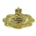 Porte - c�nes d'encens ganesh en aluminium dor�