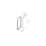 Porte congelateur inox / ox rep1020 pour refrigerateur whirlpool - 481010788591