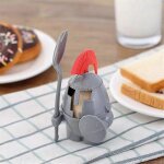 Porte - coquetier a la coque avec une fourchette inclus - knight design - d�cor d'ustensiles de cuisine, ...