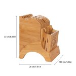 Porte - couteaux en bambou, etagre de rangement pour baguettes, porte - outils, support de bloc, accessoires ...