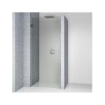 Porte de douche battante � charni�res chrom�es scandic nxt 101 riho 100x200 cm - chrom� - gauche - chrom� ...