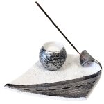 Porte - encens artisanal pour b�tons, c�nes et charbon blanc