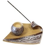 Porte - encens artisanal pour b�tons, c�nes et charbon marron