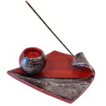 Porte - encens artisanal pour b�tons, c�nes et charbon rouge