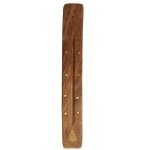 Porte encens b�ton en bois motif bouddha