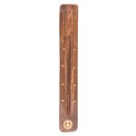 Porte encens en bois motif peace and love