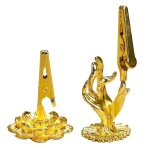 Porte - encens �l�gant en alliage dor� ¿ lot de 2 cendriers � clip pour aromath�rapie et d�coration ...