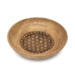 Porte - encens fleur de vie bois de manguier 13 cm