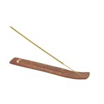 Porte encens - lune - bois - int�rieur - ethnique - 25 cm x 3. 5 cm