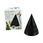 Porte - encens en pierre ik�ne noir pour b�tonnets et c�nes d'encens - les encens du monde