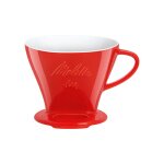 Porte filtre melitta filtre porcelaine rouge