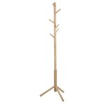 Porte manteau � 7 accroches en bois d'h�v�a beige
