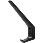 Porte - manteaux aluminium - 2 crochets - noir hermeta