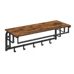Porte - manteau mural 30 x 80 x 27 cm avec �tag�re de rangement vintage �tag�re murale avec crochets ...