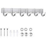 Porte manteau mural en acier inoxydable 6 crochet pat�re murale porte serviette de salle de bain a visser ...