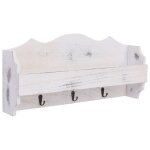 Porte - manteau mural blanc 50x10x23 cm bois dec024210