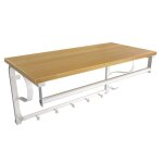 Porte - manteau mural avec �tag�re de rangement �tag�re murale avec crochets �tag�re murale avec tringle ...