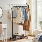 Porte - manteau, portant � v�tement, penderie, vestiaire entr�e, porte v�tement, avec tringle et roulettes, ...