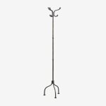 Porte - manteau sur pied en aluminium velkry noir