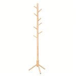 Porte - manteau sur pieds, en bois, en forme d'arbre, 8 crochets, 3 hauteurs r�glables, pour v�tements, ...