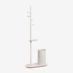 Porte - manteau sur pied avec porte - parapluie en fer isalune tapioca beige