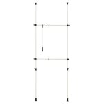 Porte manteau t�lescopique r�glable garde robe support 305 cm blanc helloshop26 03 0003505