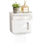 Porte papier toilette avec bo�t � lingettes humides, support papier toilette mural avec boite, porte ...