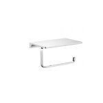 Porte papier toilettes mural avec �tag�re nil en laiton chrom� 15, 8 cm - -