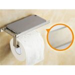 Porte papier toilette porte - papier support de t�l�phone en inox montage mural style