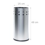 Porte parapluies acier inoxydable inox support rond rangement parapluie meuble hauteur 49, 5 cm helloshop26 ...