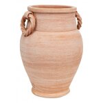 Porte - parapluie. amphore / vase avec anneaux en terracotte fait a la main sur le tour pour plantes ...