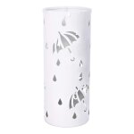 Porte - parapluie en fer de haute qualit� rond blanc helloshop26 19 0000428