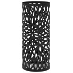 Porte - parapluie feuilles acier noir - vidaxl