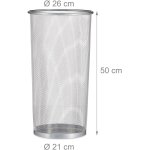 Porte - parapluies en m�tal 50 cm argent helloshop26 13 0002218