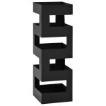 Porte - parapluie en acier noir avec bac d'gouttage amovible, , rsistant  la rouille, design
