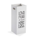 Porte - parapluie - versa - fluor - bois mdf - blanc - 53 x 21 x 21 cm