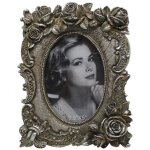 Porte photo en r�sine finition or vieilli l14, 5xpr3xh19. 5 cm