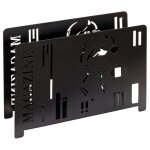 Porte - revues design 37x12x26 cm en mtal laqu noir