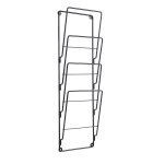 Porte revue mural 4 compartiments m�tal mag noir