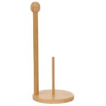 Porte - rouleau essuie - tout en bambou support papier cuisine 37 x 16 x 16 cm 04 0011116