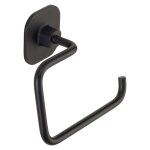 Porte - rouleau de papier toilette mural en acier inoxydable noir mat timo