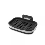 Intirilife porte - savon 13 x 9 x 2 cm en gris - porte - savon mural, avec r�serve d'eau, � coller, sans ...