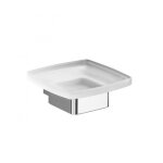 Porte - savon de bain fixation murale et coupelle satinee senator