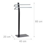 Porte s�che serviette sur pied salle de bain universelle acier 85 cm helloshop26 3213011