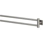 Porte serviettes double mural nyosteel bross� - spirella