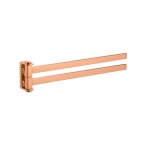 Porte - serviettes double rotatif nil en laiton rose gold bross� 37 cm - -