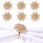 Porte - serviette de luxe avec fleur elégante, décoration de table, rond de serviette, décor pour queparties, ... Porte - serviette de luxe avec fleur elégante, décoration de table, rond de serviette, décor pour queparties, ...