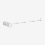 Porte - serviettes mural avec barre ��20 cm pour salle de bains en acier inoxydable devon blanc