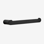 Porte - serviettes mural avec barre ��20cm pour salle de bain en acier inoxydable alameda noir mate