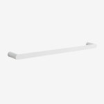 Porte - serviettes mural avec barre ��60 cm pour salle de bains en acier inoxydable alameda blanc